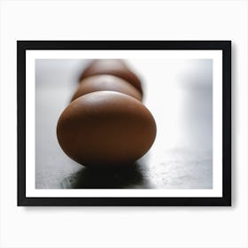 Row Of Brown Eggs 2 Art Print