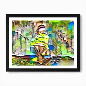 Person In The Woods Art Print