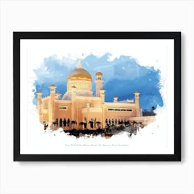 Omar Ali Saifuddien Mosque, Bandar Seri Begawan, Brunei Darussalam Art Print