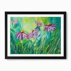 Purple flowers Art Print