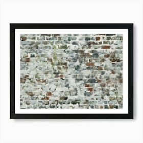 Distressed Brick Tile 12 Art Print