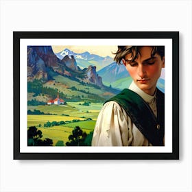 Boy In The Green Cloak Art Print