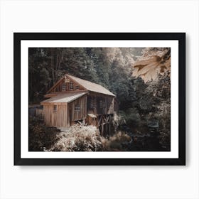 Creekside Cabin Art Print