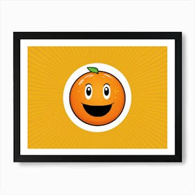 Orange Face Art Print