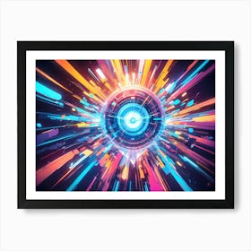 Abstract Light Rays Art Print