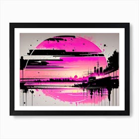 Pink Sunset 1 Art Print