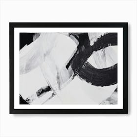 Abstract Black And White Painting 4 Art Print