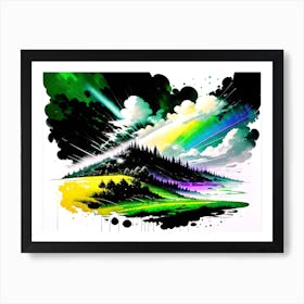 Rainbow Landscape Art Print