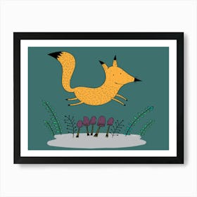 Fox In The Forest Art Print