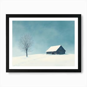 Minimal Winter Scene 10 Art Print