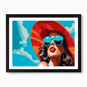 Woman In A Hat 14 Art Print