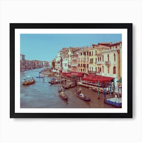 Retro Grand Canal In Venice, Italy Art Print