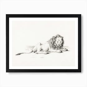 Lying Lion (1822), Jean Bernard Art Print