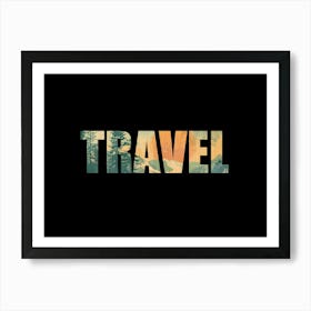 Travel Poster Vintage Woods Illustration 4 Art Print