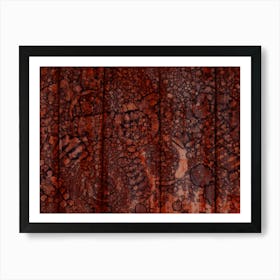 Abstract Red Texture Art Print