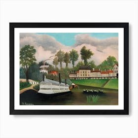 The Laundry Boat Of Pont De Charenton, Henri Rousseau Art Print