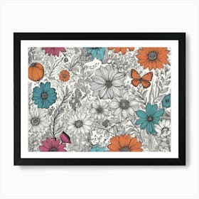 Flowers In The Garden 4 Art Print