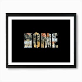 Home Poster Forest Collage Vintage 8 Art Print