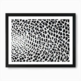 Abstract Pattern Of Black And White Art Print