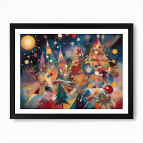 Symphony Of Lights Abstract Art Art Print