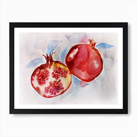 Pomegranate Watercolor Painting Art Print