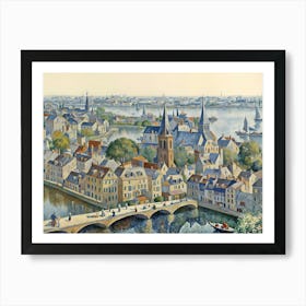 View Of A City Affiche