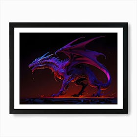 Purple Dragon Art Print