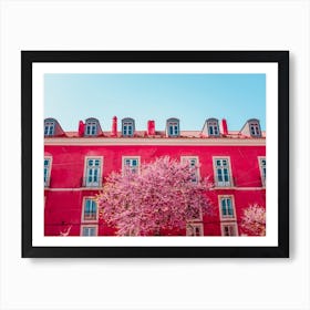 Fleurs rouges poster minimaliste pour salon