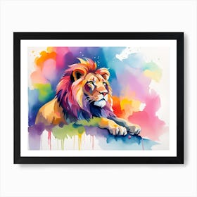 Lion Painting 32 Art Print