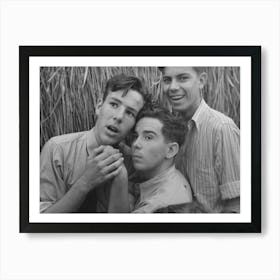 Boys At National Rice Festival, Crowley, Louisiana By Russell Lee Art Print