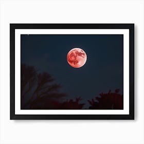 Red Moon Art Print