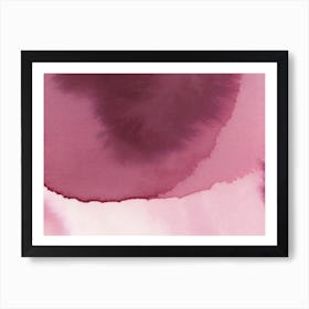 watercolor washes painting art abstract contemporary minimal minimalist emerald purple magenta office hotel living room 3 Art Print