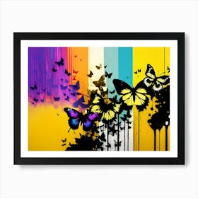 Colorful Butterflies 82 Art Print