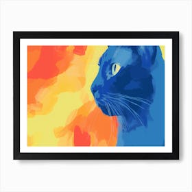 Blue Cat 1 Art Print