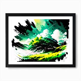 Landscape Painting, Landscape Painting, Landscape Painting Art Print