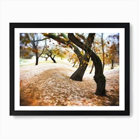 Surreal Autumnal Woodland Art Print