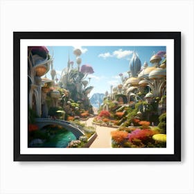 Fairytale City 1 Art Print