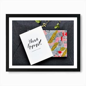 An Intricately Designed Thank You Card Detailed With Festive Typography Hues Of Vibrant Colors Dash (4) Art Print