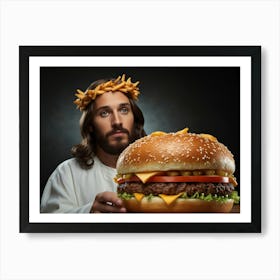 Jesus Burger 1 Art Print
