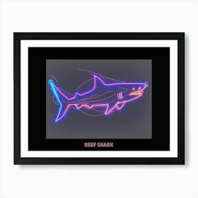 Neon Pink White Tip Reef Shark Poster 2 Art Print