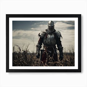 Knight In Armor Portrait Art Print