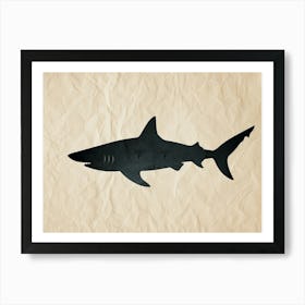 Cookiecutter Shark Silhouette 2 Art Print