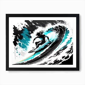 Surfer In A Wave 1 Art Print