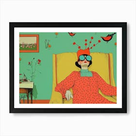 Woman In A Chair Art Print