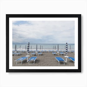 Beach Chairs On The Beach Art Print