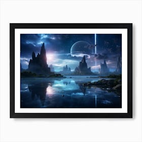 Space Landscape Art Print