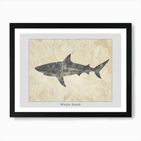 Whale Shark Grey Silhouette 2 Poster Art Print