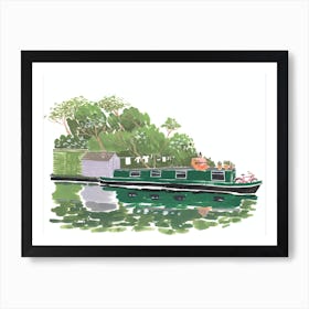 Canal Boat Art Print