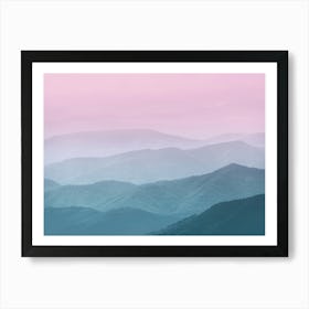 Great Smoky Mountain National Park Pastel Sunset Art Print