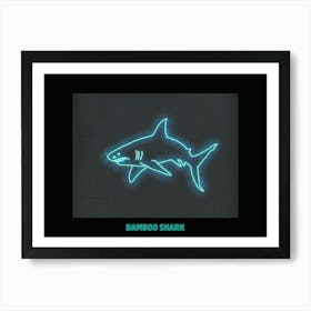 Neon Aqua Bamboo Shark 4 Poster Art Print